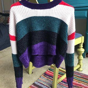 Cropped Soft Stripped Sweater